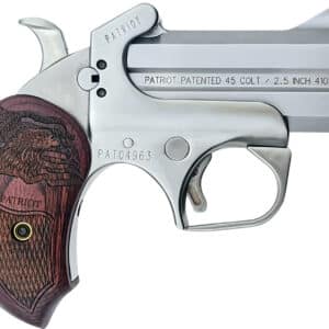 Bond Arms BAPA Patriot Original 45 Colt/410 Gauge 2rd Shot 3"Stainless Steel Barrel Extended Rosewood Grips Right Hand