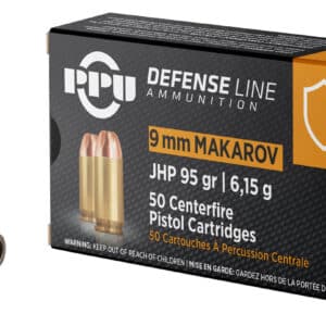 PPU PPD9M Defense 9x18Makarov 95gr Jacketed Hollow Point 50 Per Box/20 Case