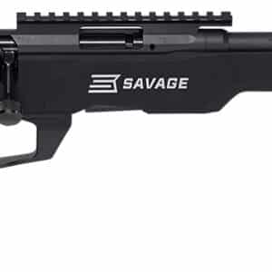 Savage Arms 70548 B Series Precision Full Size 22 WMR 10+1 18" Matte Black Threaded Barrel, Matte Black Picatinny Rail Carbon Steel Receiver, Matte Black MDT ACC Chassis Aluminum Stock, Black Polymer