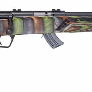 Savage Arms 26736 Mark II Minimalist Full Size 22 LR 10+1 18" Matte Black Threaded Barrel, Matte Black Drilled & Tapped Carbon Steel Receiver, Green Boyd's Minimalist Laminate Stock, Right Hand