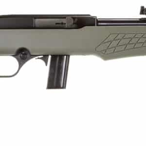 Rossi RS22L1811OD RS22 Semi-Auto 22 LR Caliber with 10+1 Capacity, 18" Barrel, Matte Black Metal Finish & Monte Carlo OD Green Synthetic Stock Right Hand (Full Size)
