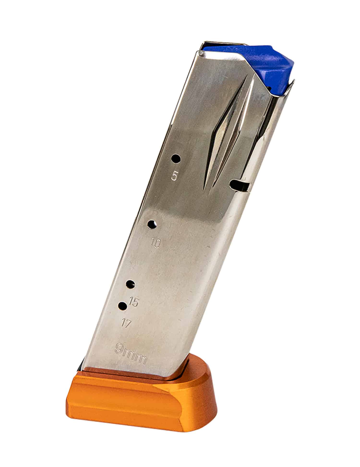 CZ-USA 11163 CZ 75 19rd 9mm Luger Fits CZ Shadow 2/CZ 75 SP-01 Nickel/Orange Steel