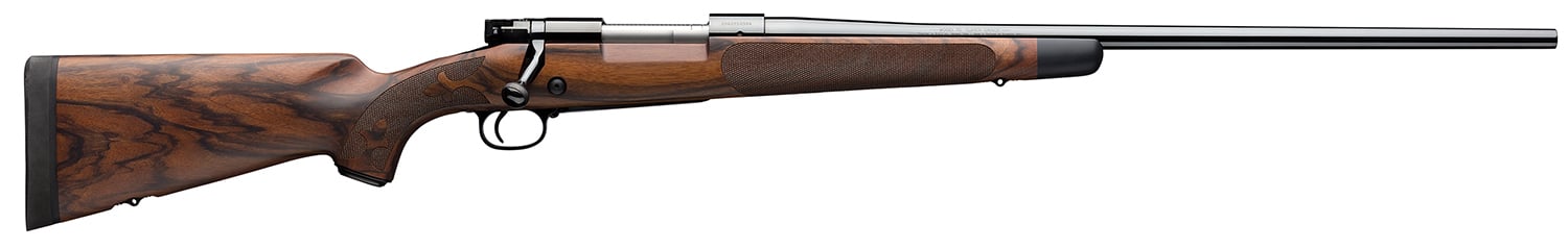Winchester Repeating Arms 535239294 Model 70 Super Grade 6.5 PRC Caliber with 3+1 Capacity, 24" Barrel, Polished Blued Metal Finish, AAA French Walnut Stock & No Sights Right Hand (Full Size)