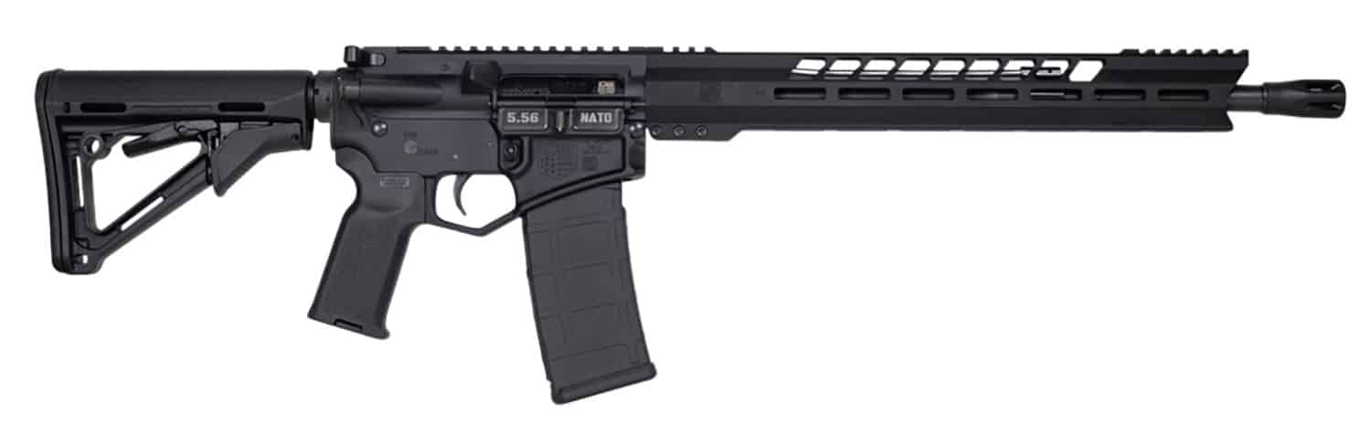 Diamondback DB1731K001 DB15 5.56x45mm 30+1 16" Nitride Treated Steel Barrel w/CNC DBSB-IV Flash Hider, A3 Flattop Upper/Diamondback Black Gold Lower, 15" M-LOK Handguard, Magpul CTR Stock & K2 Grip