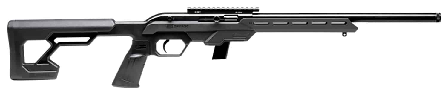 Savage Arms 45120 64 Precision Full Size 22 LR 20+1 16.50" Matte Black Heavy Threaded Barrel, Matte Black Picatinny Rail Carbon Steel Receiver, M-LOK Handguard, Black Chassis Synthetic Stock, Right Ha