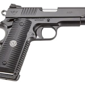 Wilson Combat ACPFS45A ACP Full-Size SAO 45 ACP 5" 8+1 Black Armor-Tuff Carbon Steel Frame/Slide Black G10 Eagle Claw Grips Ambi Thumb Safety