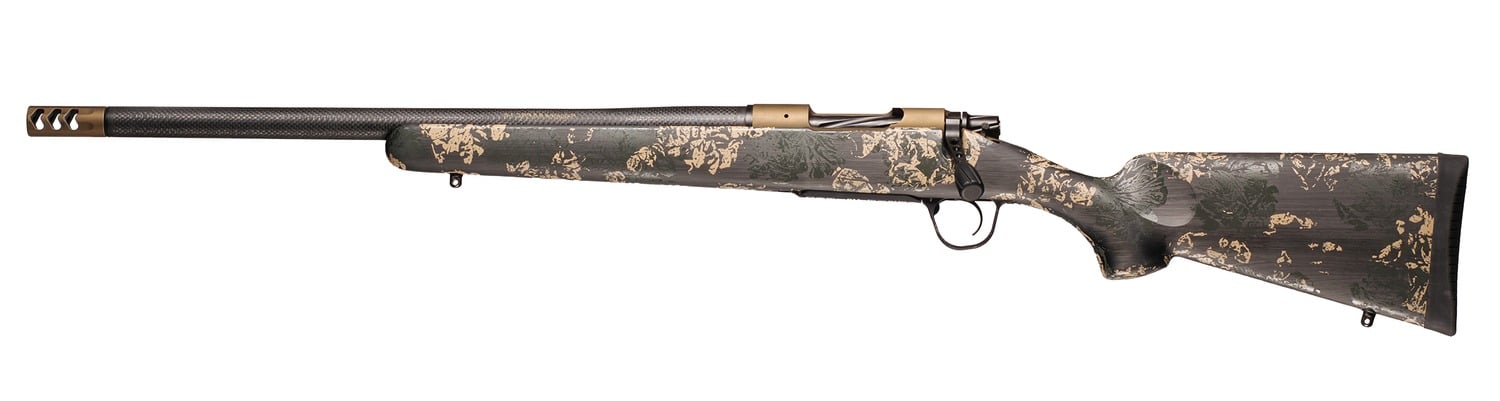 Christensen Arms 8010621000 Ridgeline FFT 7mm Rem Mag 3+1 22" Carbon Fiber/Threaded Barrel, Burnt Bronze Cerakote, Green with Black/Tan Accents Stock, Left Hand