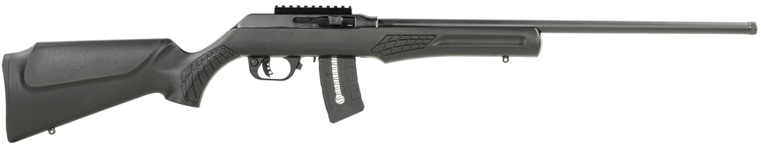 Rossi RS22W2111-TH RS22 Semi-Auto 22 WMR 10+1 21" Threaded Barrel, Black, Fixed Synthetic Stock