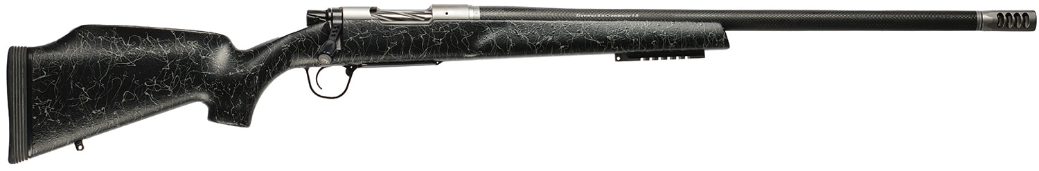 Christensen Arms 8011003400 Traverse Full Size 7mm PRC 3+1 26" Natural Stainless Steel Threaded Barrel, Natural Stainless Aluminum Receiver, Black w/Gray Webbing Fixed Monte Carlo w/Raised Comb Stock