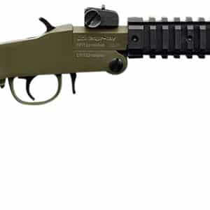 Chiappa Firearms 500266 Little Badger Full Size 22 LR 1 Shot, 16.50" OD Green Cerakote Steel Threaded Barrel, OD Green Cerakote Quad Picatinny Receiver, OD Green Cerakote Underfolding Wire Frame Stoc