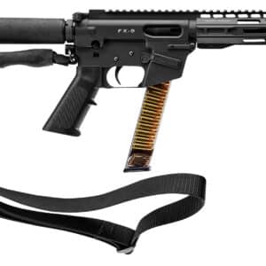 FREEDOM ORDNANCE FX9P8T FX-9 9mm Luger 32+1 8", Black, M-LOK Handguard, Padded Buffer Tube, A2 Grip, 3" Faux Suppressor, Includes Sling