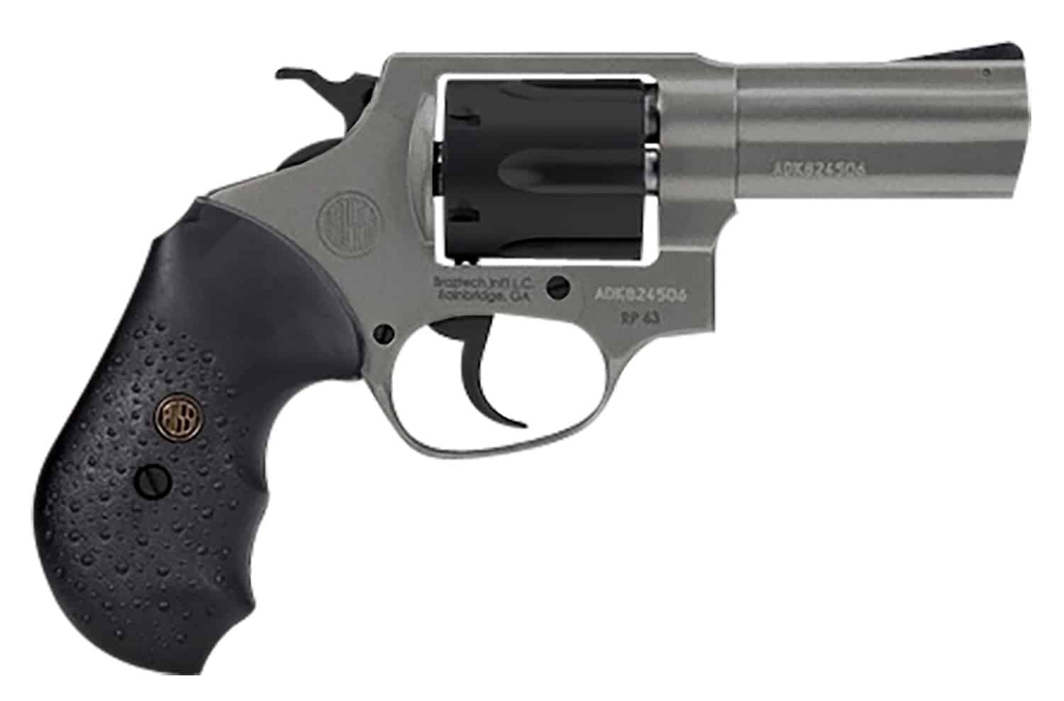 Rossi 2RP631C RP63 357 Mag 6 Shot 3", Tungsten Gray Cerakote, Stainless Steel Frame, Fixed Blade Sight, Textured Black Rubber Grips