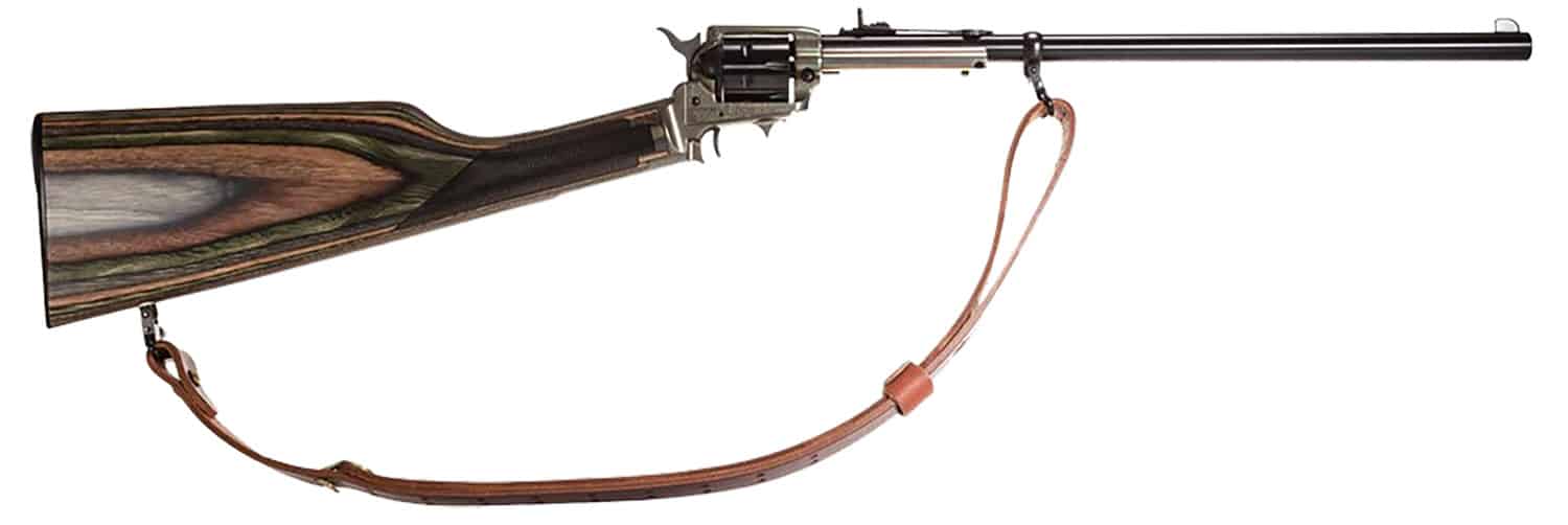 Heritage Mfg BR226CH16HS-LS Rough Rider Rancher Full Size 22 LR 6rd 16.12" Black Oxide Barrel, Color Case Hardened Aluminum Receiver, Camo Laminate Fixed Wood Stock, Right Hand