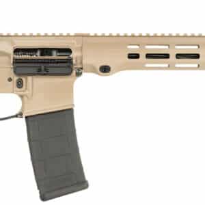 Maxim Defense MXM49735 MD15 L 5.56x45mm NATO 30+1 16" Fluted Barrel, FDE Rec/M-LOK Handguard, Black Magpul Furniture, SL-K Stock, MBUS Sights, Blackout Defense Flat Trigger