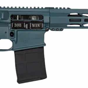 Diamondback DB1018C251 DB10 308 Win 16" 20+1, Jesse James Civil Defense Blue Rec/15" M-Lok Handguard, OEM Carbon Lower, Magpul Carbine Stock & K Grip, A2 Flash Hider