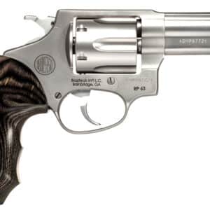 Rossi 2-RP639WD1 RP63 Small Frame 357 Mag 6rd 3" Stainless Steel Barrel, Cylinder & Frame Black/Gray Laminate Grip, Hammer Block Safety, Exposed Hammer