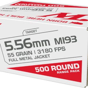 Winchester Ammo WM193500 M193 5.56mm 55gr Full Metal Jacket 500 Per Box/2 Case