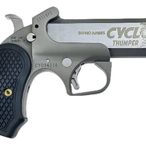 Bond Arms BACY Cyclops Big Bore 50 AE 1 Shot 4.25" Black/SS Stainless Steel Barrel Black Rough & Tumble Stainless Steel Frame Black Extended B6 Resin Grips Right Hand