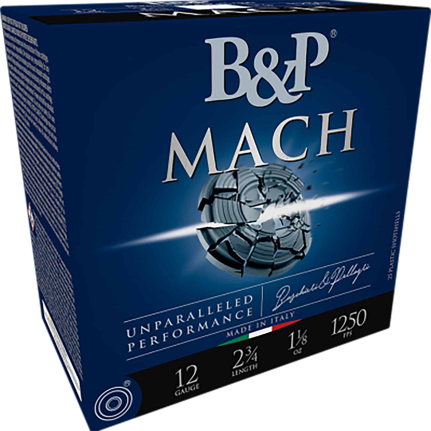 B&p Ammunition 12B1F2L8 Mach LV 12Gauge 2.75" 1oz 8Shot 25 Per Box/10 Case