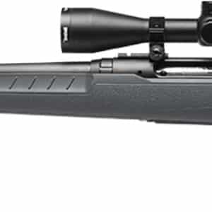 Savage Arms 32251 Axis 2 XP Combo Compact 243 Win 4+1 20" Matte Black Heavy Sporter Barrel & Drilled & Tapped Carbon Steel Receiver, Fixed Matte Gray Synthetic Stock, Left Hand, Boresighted 3-9x40mm
