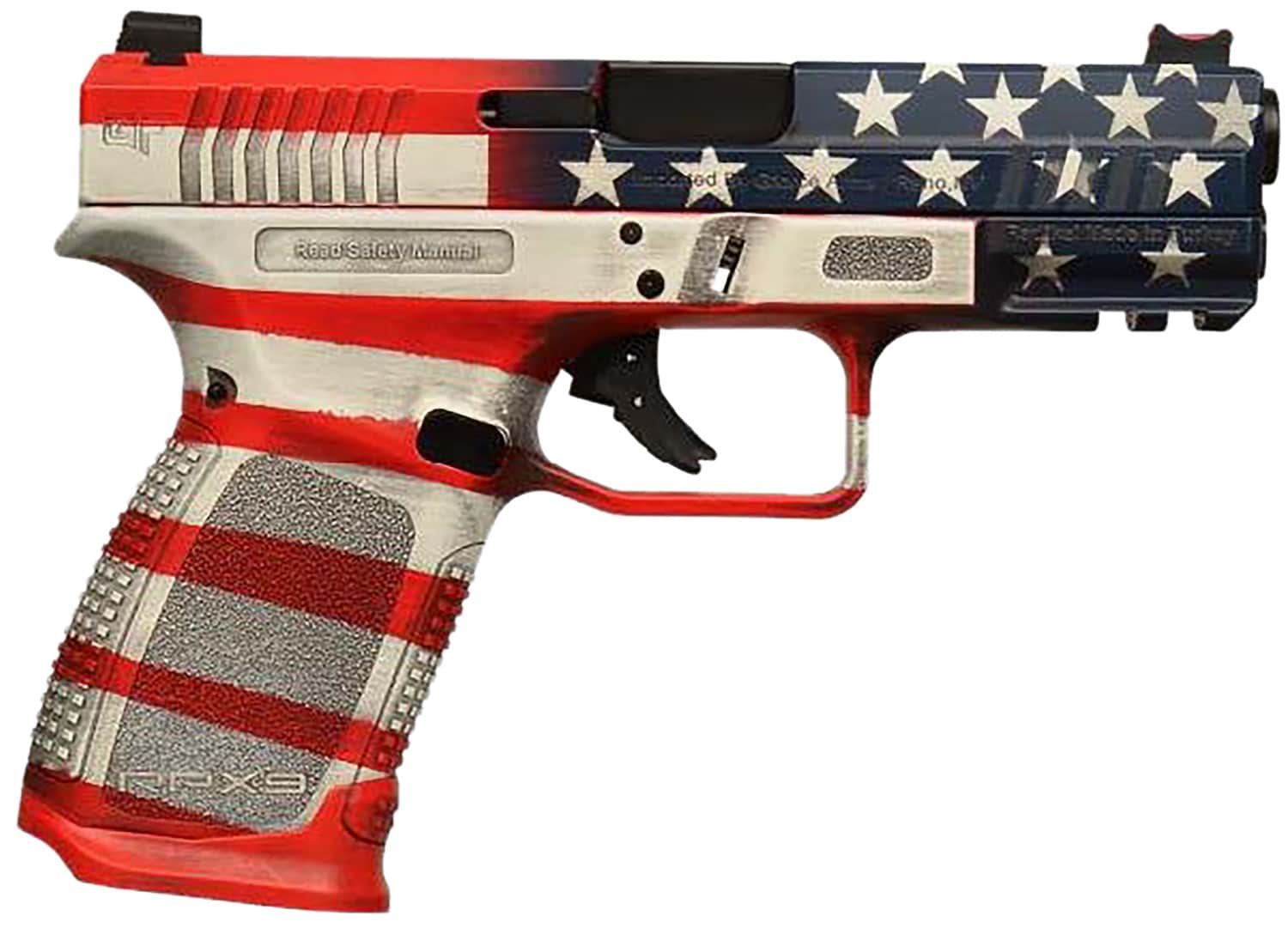 Gforce Arms GFRPX3C9USA Exodus 9mm Luger 15+1 4.02" Black Steel Barrel, USA Cerakote Serrated Steel Slide, USA Cerakote Polymer Frame w/Accessory Rail, Textured Grip