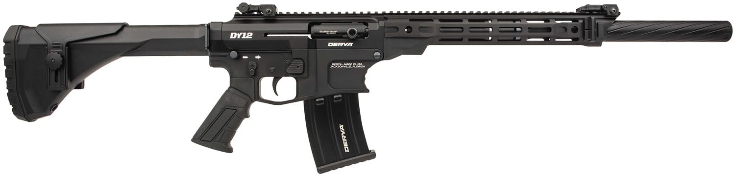 Derya Firearms DY1220CAUS DY12 12 Gauge Semi-Auto 5+1 20" Threaded Barrel 7075-T6 Aluminum Receiver Mil-Spec Pistol Grip