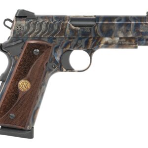 Dickinson LLC DCKSN45FS 1911 Premium Fireball 45 ACP 9+1 5" Black Steel Barrel, Fireball Serrated Aluminum Slide, Fireball Steel Frame, Wood Grip