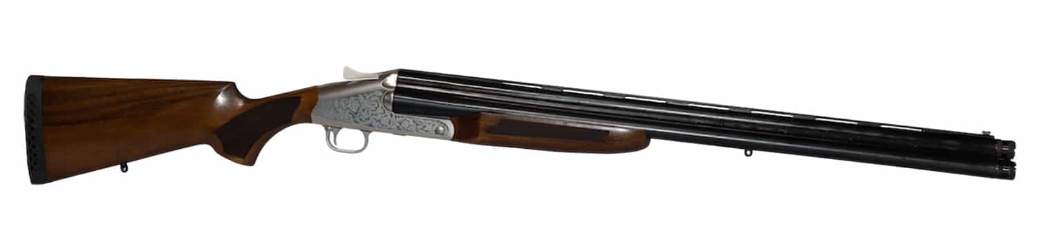ATI ATIGKOF123B26 3B 12 Gauge 3.50" 3 Shot 26" Vent Rib Barrel, Engraved Silver Receiver, Fixed Wood Stock