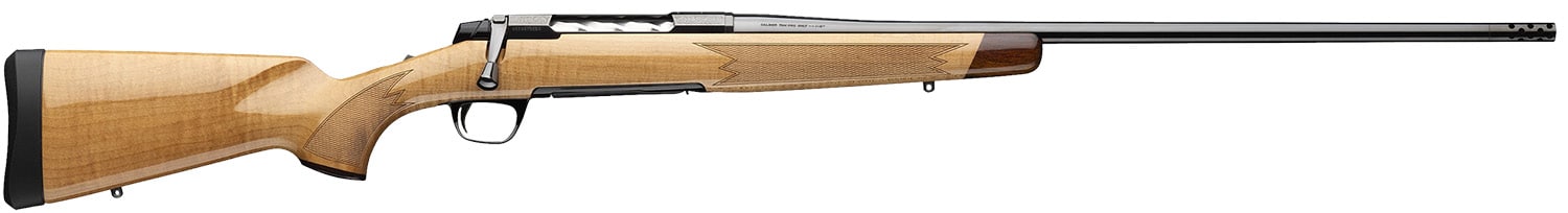 Browning 036080224 X-Bolt 2 Medallion 270 Win 4+1 22" Blue Polished Threaded Barrel & Drilled & Tapped Carbon Steel Receiver, Fixed Gloss AAAA Maple Wood Stock, Radial Muzzle Brake