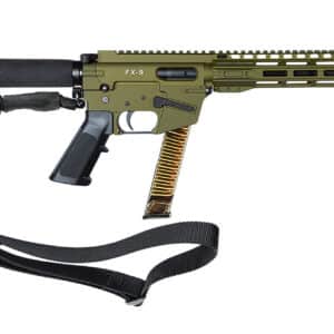 FREEDOM ORDNANCE FX9P10T-ODG FX9 9mm Luger 31+1 10" Black Nitride Stainless Steel Barrel, M-LOK Handguard, Black Anodized Aluminum Picatinny Rail Receiver, OD Green Pistol Tube, AR15 Grip, Right Hand