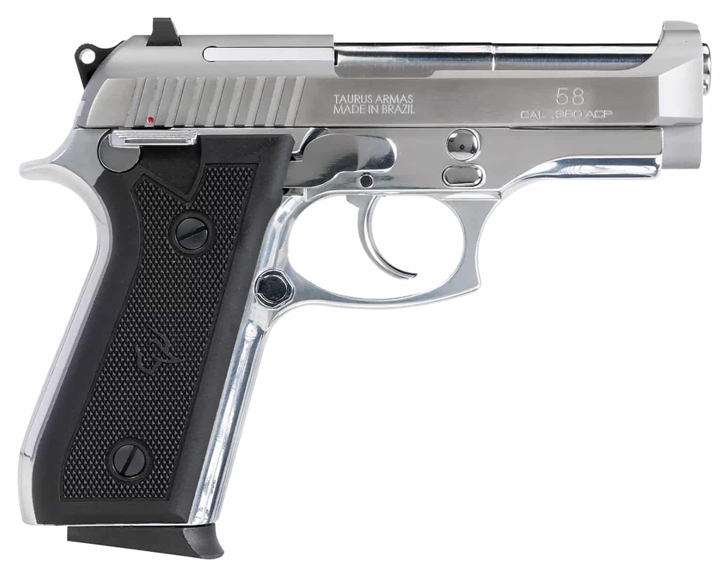 Taurus 1-58149 58 380 ACP 15+1 4" Matte Stainless Steel Barrel, Matte Serrated Stainless Steel Slide, Matte Stainless Aluminum Frame w/Beavertail, Black Polymer Grip