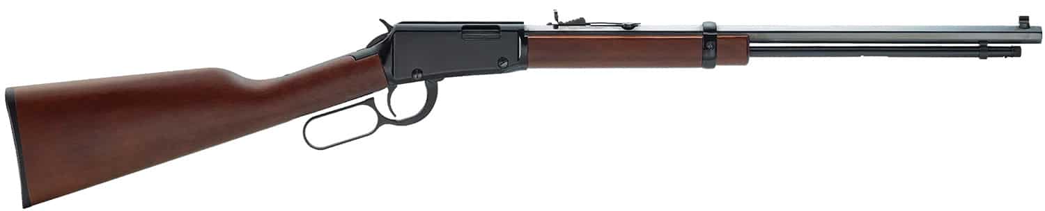 Henry H001TM Lever Frontier 22 WMR Caliber with 12+1 Capacity, 20" Octagon Barrel, Black Metal Finish & American Walnut Stock Right Hand (Full Size)