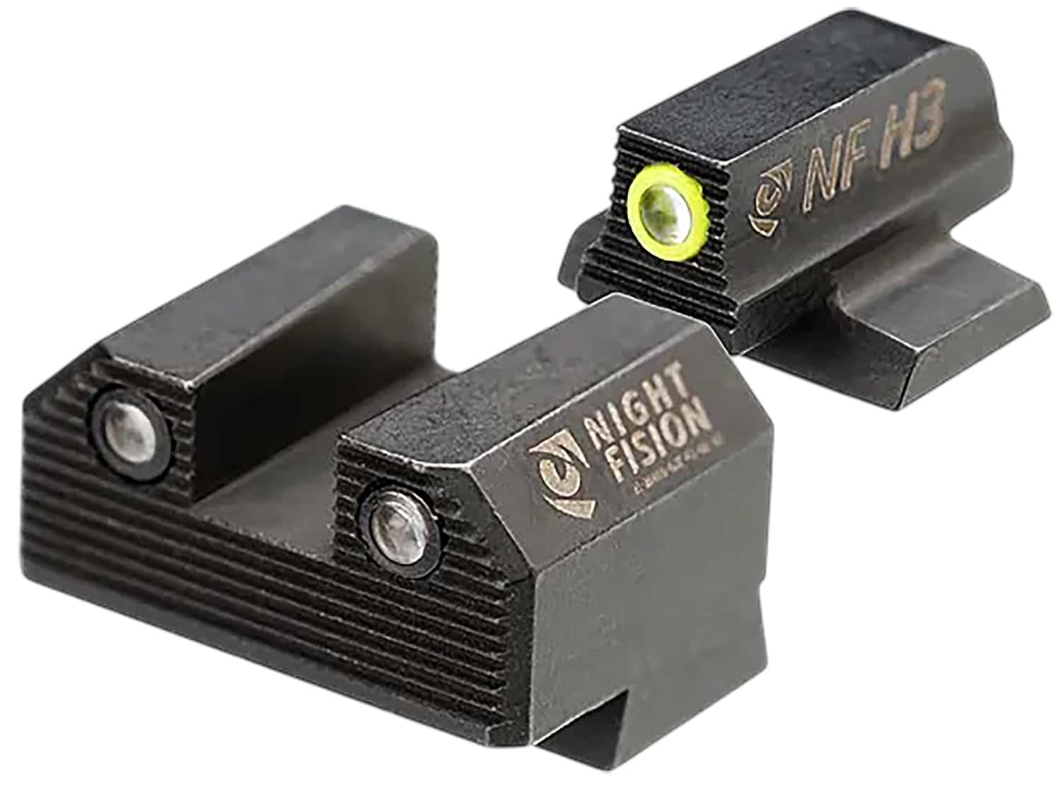 Night Fision CNK029187250YGZG Mete SF Stealth Yellow Tritium Rear Black Frame Fits Canik