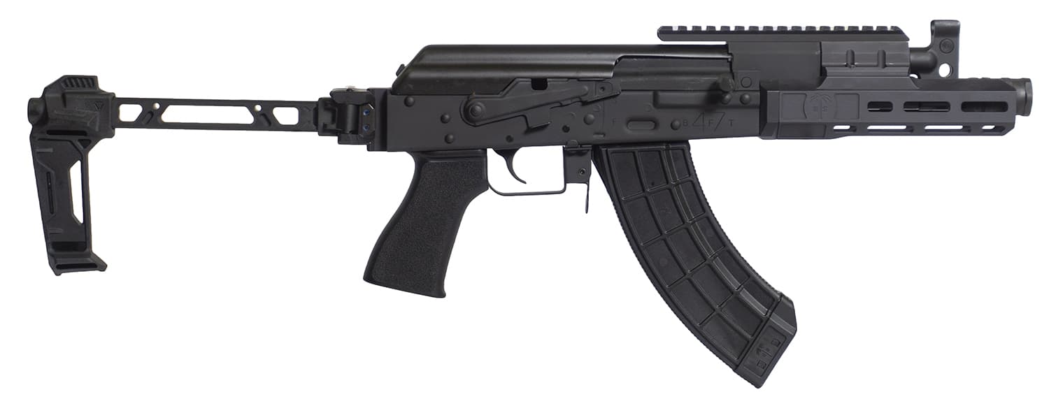 Century Arms HG8007N Draco Tactical 7.62x39mm 30+1 7.50" Black Barrel w/Linear Compensator, M-LOK Handguard, Black Receiver w/Picatinny Rail, Black SB Bi-Folding Pistol Brace