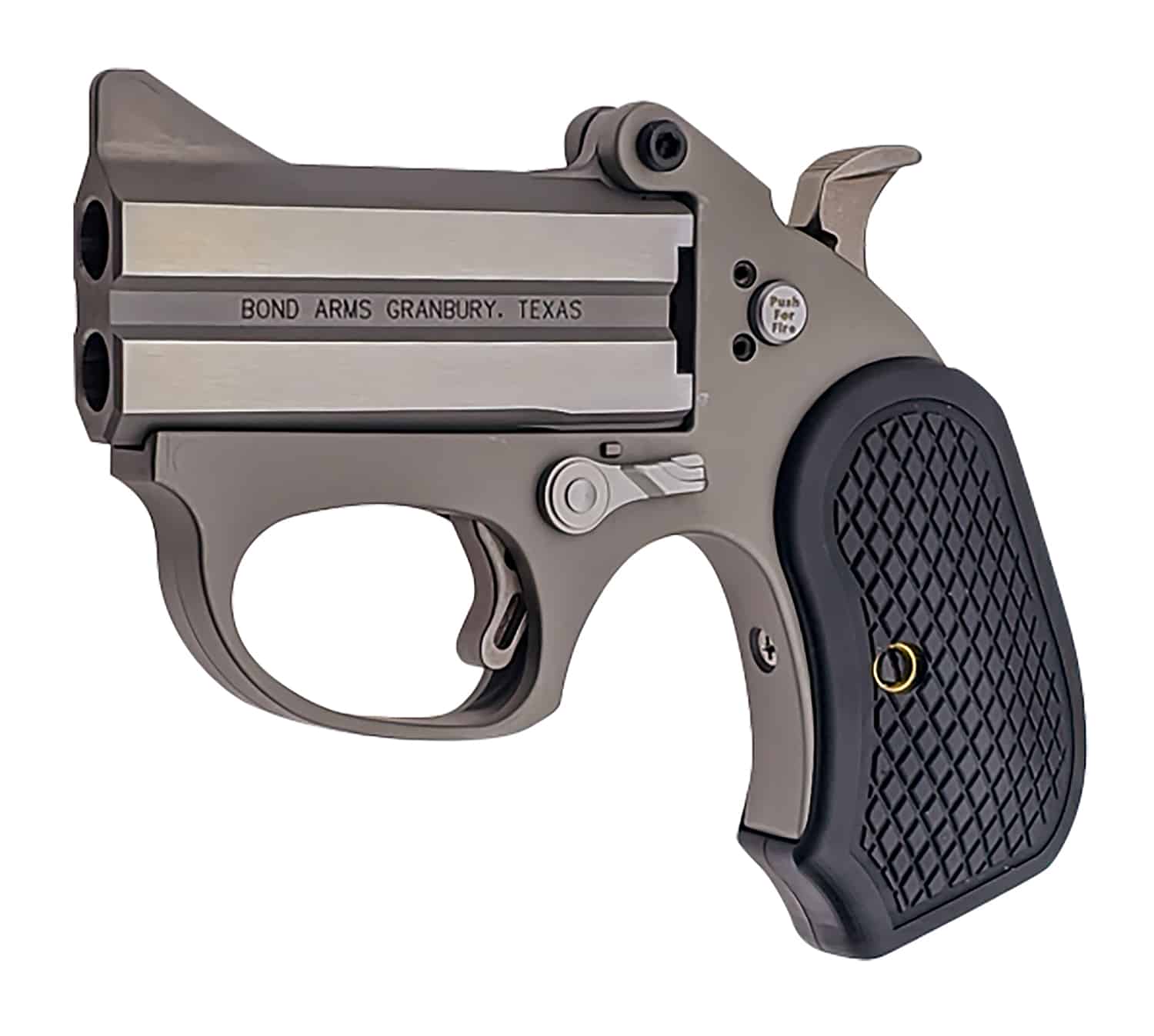 Bond Arms BAHB Honey B 22 Mag 2 3" Rough Matte Stainless Steel Barrel & Frame, Black Extended B6 Resin Grip