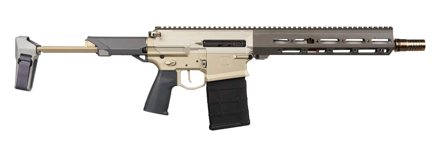 Q LLC BOOMBOX-86-12IN-PISTOL Boombox 8.6 Blackout 20+1 12" Bead Blasted Threaded Barrel, M-LOK Handguard, Aluminum Receiver w/Picatinny Rail, Black Pistol Brace, Black Polymer Grip