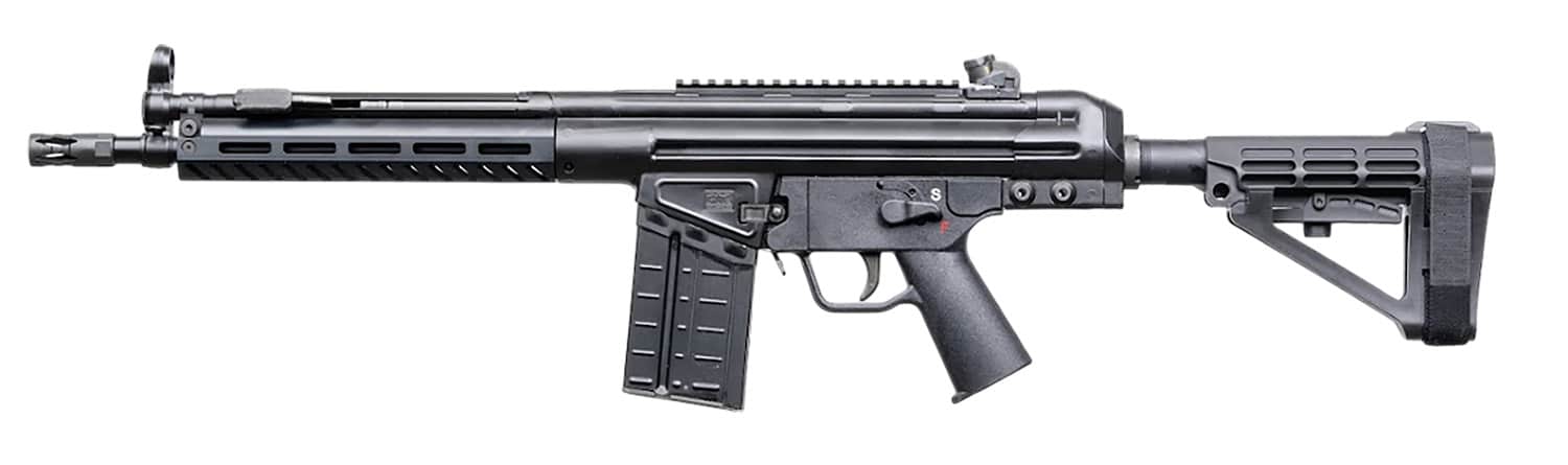 PTR K3PBR3080101 K3P BR 7.62x51mm/308 Win 20+1 12.50" Black Threaded Barrel, Black Powdercoat Aluminum Receiver w/Picatinny Rail, M-LOK Handguard, Black Polymer SBA4 Brace, Black Polymer Grip