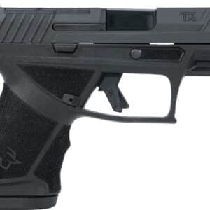 Taurus TX 9 Compact 9mm Luger 10+1 3.40" Black Barrel, Black Nitride Alloy Steel Optic Ready/Serrated Slide, Black Stainless Steel Frame w/Picatinny Rail, Interchangeable Backstrap Grip