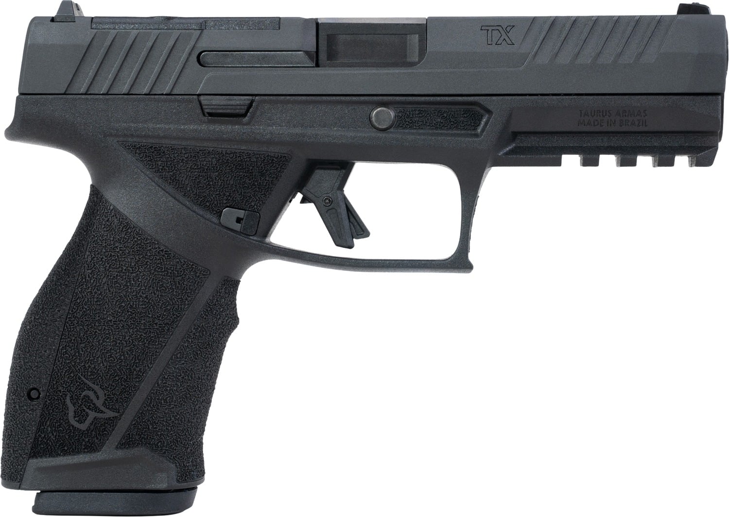 Taurus TX 9 Full Size 9mm Luger 10+1 4.50" Black Barrel, Black Nitride Alloy Steel Optic Ready/Serrated Slide, Black Stainless Steel Frame w/Picatinny Rail, Interchangeable Backstrap Grip