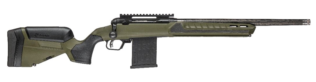Savage Arms 32656 110 UltraLite Predator 5.56 NATO 10+1 18" Carbon Fiber Barrel, Arca Rail Forend, Hunter Green AccuStock w/AccuFit V2 Synthetic Stock, Right Hand