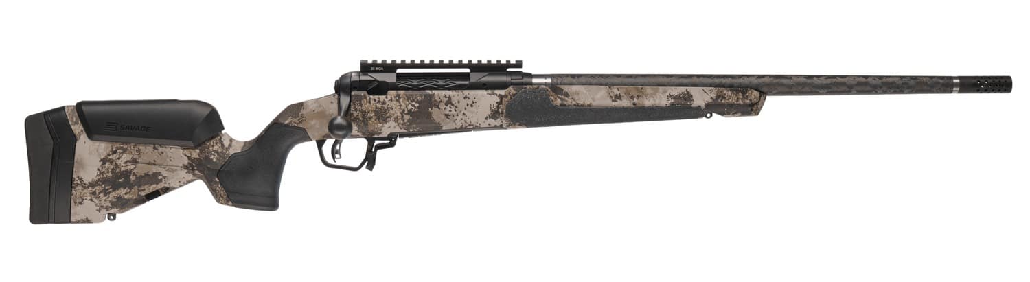 Savage Arms 32732 110 UltraLite Pro Full Size 6.5 Creedmoor 3+1 20" Carbon Fiber Barrel, Savage Western Camo Accufit V2 Synthetic Stock, Right Hand
