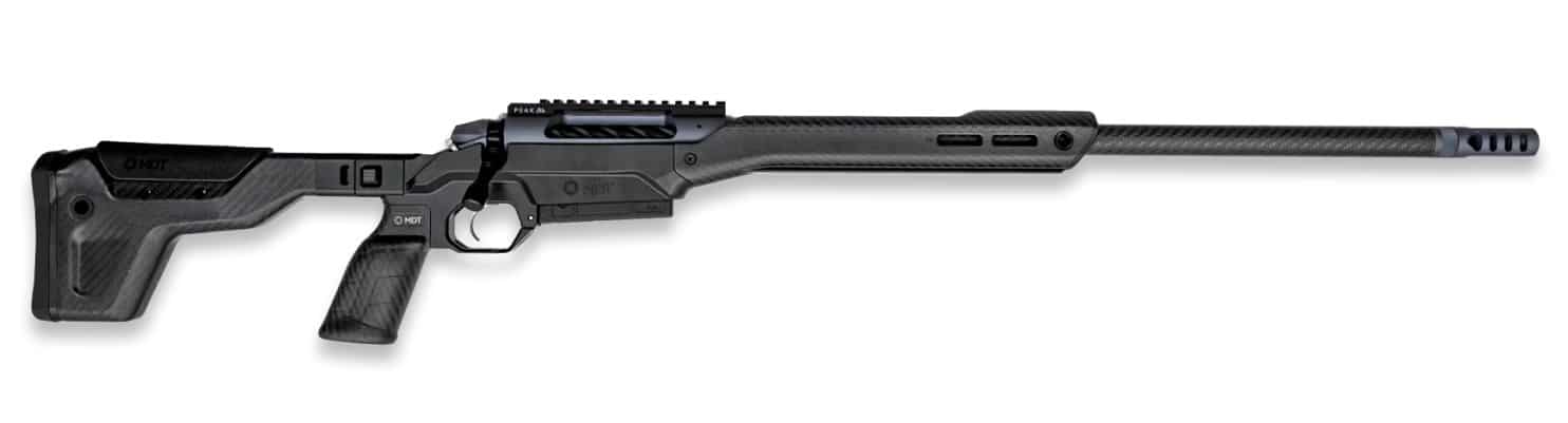 Weatherby 3WAMC22CMR0B 307 Alpine MDT Carbon 22 Creedmoor 3+1 18" Carbon Fiber Threaded Barrel, Carbon Gray Cerakote Steel Receiver w/Picatinny Rail, Arca Rail Forend, Black HNT26 MDT Chassis Carbon F