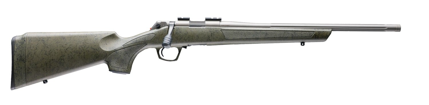 CVA CR2201 Cascade XT 22 LR 10+1 18" Tungsten Cerakote Fluted Threaded Steel Barrel & Receiver w/Picatinny Rail, OD Green w/Black Webbing Fixed Synthetic Stock, Right Hand