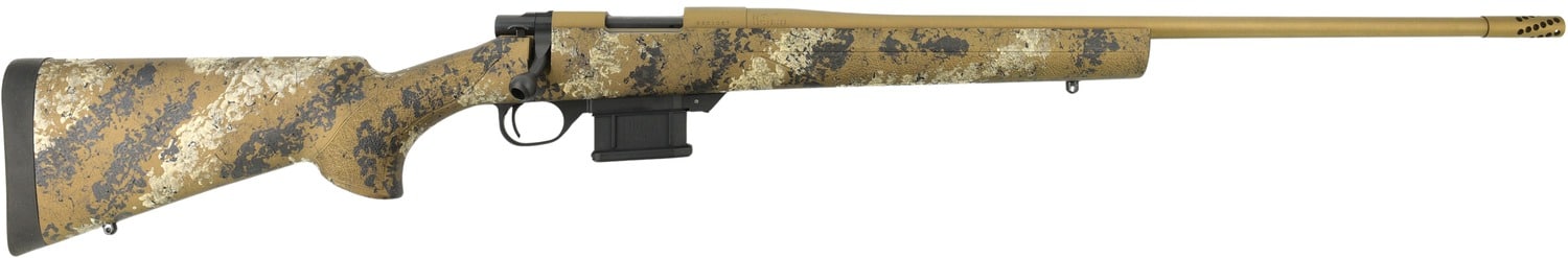 Howa HMFN65GRSE 1500 Fence Line 6.5 Grendel 5+1 22" Flat Dark Earth Cerakote Threaded Barrel, Flat Dark Earth Cerakote Aluminum Drilled & Tapped Receiver, Scorched Earth Camo Fixed Synthetic Stock, Ri