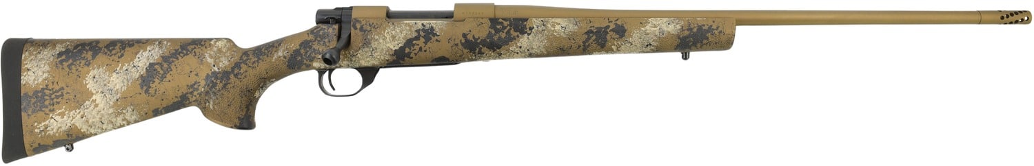Howa HMFN762HBSE 1500 Fence Line 7.62x39mm 5+1 20" Flat Dark Earth Cerakote Heavy Threaded Barrel, Flat Dark Earth Cerakote Aluminum Drilled & Tapped Receiver, Scorched Earth Camo Fixed Synthetic Stoc