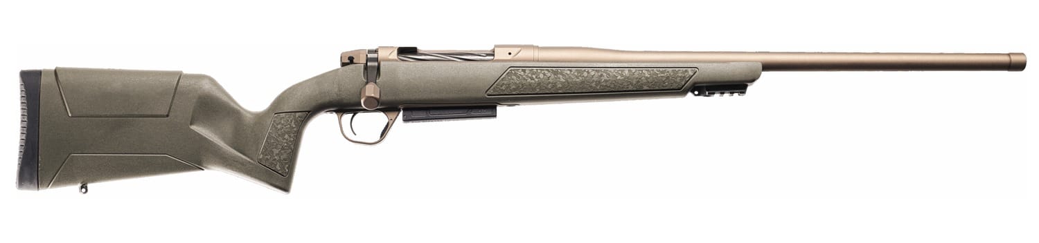 Christensen Arms 801-15055-01 Evoke 25 Creedmoor 4+1 20" Burnt Bronze Cerakote Threaded Barrel, Burnt Bronze Cerakote Drilled & Tapped Receiver, Picatinny Rail Forend, OD Green Fixed Synthetic Stock