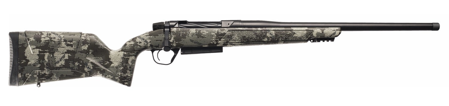 Christensen Arms 801-15026-01 Evoke Hunter 300 Win Mag 3+1 22" Black Cerakote Threaded Barrel, Receiver & Forend w/Picatinny Rail, Brush Camo Fixed Synthetic Stock