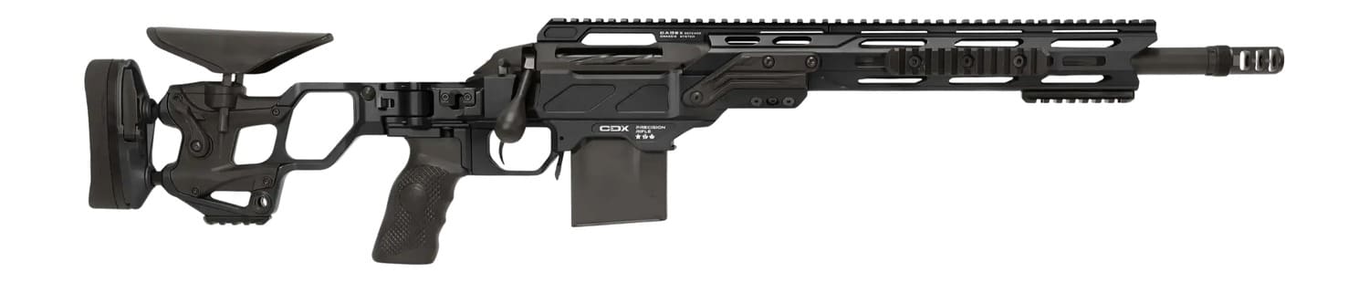 Cadex Inc CDXSSCOV308165CP20I2E1 CDX-SS Seven S.T.A.R.S. Covert Compact 308 Win 10+1 16.50" Black DLC Fluted Threaded Barrel, Black Cerakote Receiver w/Picatinny Rail, M-LOK Handguard, Black Folding S