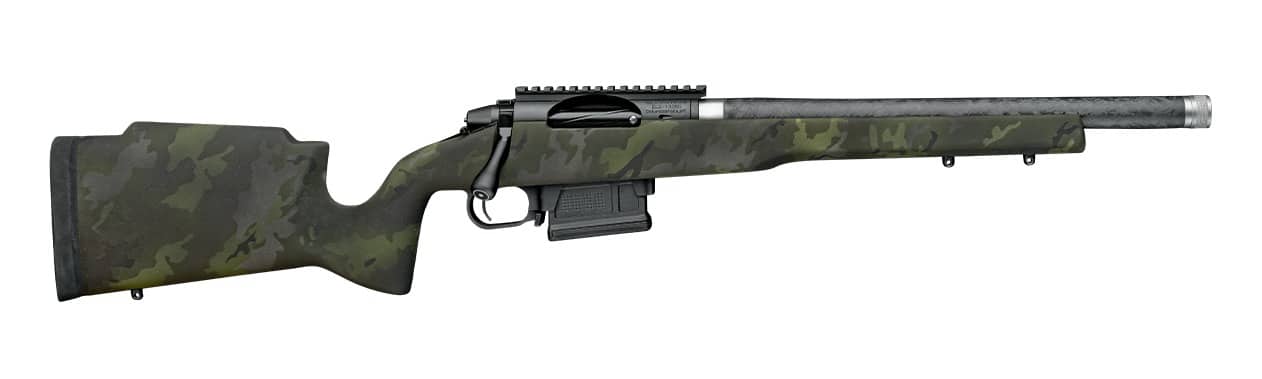 Proof Research 151426 Elevation 2.0 22 Creedmoor 4+1 18" Carbon Fiber Match Grade Threaded Barrel, Black Receiver w/Picatinny Rail, Midnight Camo Fixed Carbon Fiber Stock, Right Hand