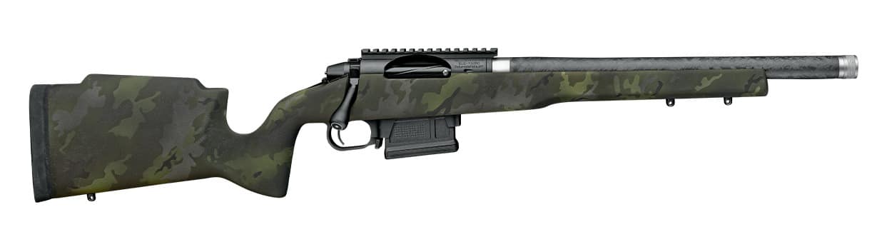 Proof Research 151211 Elevation MTR 2.0 6mm ARC 4+1 16.50" Carbon Fiber Match Grade Threaded Barrel, Black Receiver w/Picatinny Rail, Midnight Camo Proof Fixed Carbon Fiber Stock, Right Hand
